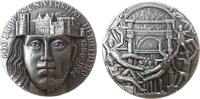 Heidelberg Medaille Silber Heidelberg - auf die 600 Jahrfeier der Heidelberger Universität, geteiltes Gesicht unter dem Heidelberger Schloß / Halb g -