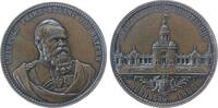 Bayern Medaille Bronze Nürnberg - auf die Bayrische Landesausstellung, Büste von Luitpold nach links / Ausstellungsgebäude, v. Balmberger, ca. 5 -