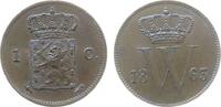 Niederlande 1 Cent 1863 Ku Wilhelm III, Schulman 688, minimal fleckig vz+
