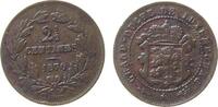 Luxemburg 2 1/2 Centimes Br Willem III, ohne Punkt -