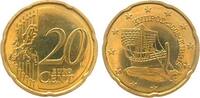 Zypern 20 Cent 2008 AlBr Schiff Kyrena unz