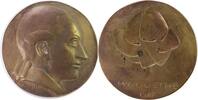 Goethe Medaille Bronzeguß Goethe (1749-1832) - auf seinen 150. Todestag, junge Büste nach rechtsl / stiilisierte Baum über Schrift, v. Henke, ca -