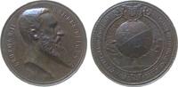 Belgien Medaille 1894 Bronze Leopold II. (1865-1909) - auf die Weltausstellung in Antwerpen, Büste nach rechts / Weltkugel im Sternenhimmel über ...