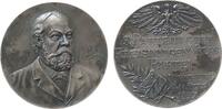 Städte Medaille 1897 Bronze versilbert Nürnberg - auf den 3. Parteitag der Freisinniger Volkspartei, Brustbild des Vorsitzenden Eugen Richter hal...