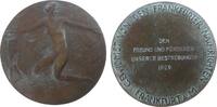 Frankfurt Medaille Bronzeguß Frankfurt - dem Freund und Förderer unserer Bestrebungen, gestiftet von den Frankfurter Nachrichten, auf Erdkugel knie -