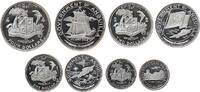 Anguilla 7 1/2 Dollar Ag Britisches Überseegebiet, Satz 4 Münzen, angelaufen, minimal fleckig, minimal berührt -