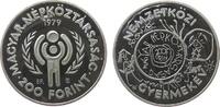 Ungarn 200 Forint Ag Jahr des Kindes, etwas angelaufen -