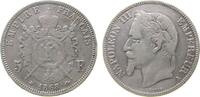 Frankreich 5 Francs Ag Napoleon III, A (Paris), kleine Randfehler -