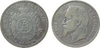 Frankreich 5 Francs Ag Napoleon III, A (Paris), kleine Randfehler -