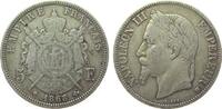 Frankreich 5 Francs Ag Napoleon III, A (Paris), gereinigt -