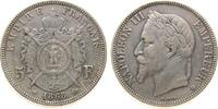 Frankreich 5 Francs Ag Napoleon III, BB (Straßburg) -