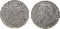 Frankreich 5 Francs Ag Napoleon III, BB (Strasburg) -