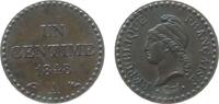 Frankreich 1 Centime Br Dupré, A, Gadoury 84, feiner Kratzer -