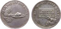 Gelegenheitsmedaillen Medaille o.J. Silber Verlobung - Silberabschlag eines Dukaten, eine aus Wolken kommende Hand hält eine Tafel mit der Inschr...