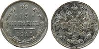 Rußland 10 Kopeken Ag Nikolaus II, Patina -