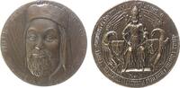 Luxemburg Medaille Bronze Karl IV. (1316-1378) - auf den 600. Geburtstag, geboren als luxemburgischer Prinz, Jean 1964-2000, Büste mit Kappe von vo -