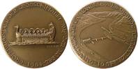 Gelegenheitsmedaillen Medaille Bronzeguß Mosel - Eröffnungsjahr der Großschiffahrt, römische Galeere / Staustufe, v. R.B. Baron, ca. 67,5 MM, Original Etui (mi -