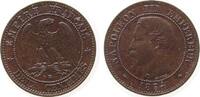 Frankreich 2 Centime Br Napoleon III, BB (Strasbourg), kleine Biene -