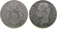 Frankreich 5 Francs Ag Napoleon III, A (Paris), kleiner Randfehler -
