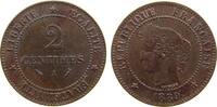 Frankreich 2 Centimes Br Ceres, A (Paris), winzige Randfehler -
