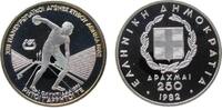 Griechenland 250 Drachmes Ag Leichtathletik EM in Athen, Diskuswerfer -