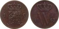 Niederlande 1 Cent Ku Wilhelm III, Schulman 688 -
