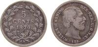 Niederlande 5 Cents Ag Wilhelm III, Schuman 674 -