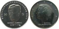 Niederlande 10 Gulden Ag Beatrix, Marshall Plan, lose, kleiner Fleck -