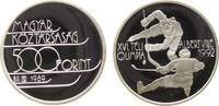 Ungarn 500 Forint Ag Olympiade Eishockey, minimale Flecken -