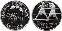 Ungarn 500 Forint Ag Olympiade Athen - zwei Boxer -