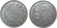 Frankreich 5 Francs Ag Ceres, Dritte Republik, K (Bordeaux), kleine Randfehler, Le Franc 332/5 -