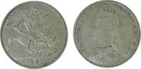 GB Großbritannien ab 1708 1 Crown Ag Victoria, Seaby 3921 -