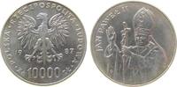 Polen 10.000 Zlotych Ag Papst Johannes Paul II -