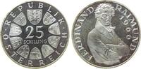 Österreich 25 Schilling Ag Raimund, etwas fleckige Patina -