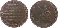 Frankreich Monneron zu 2 Sols Ku Constitution 1791-92, An III, VG.231, Stempelausbrüche -