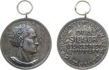 Sport tragbare Medaille versilbert Württemberg Landessportbund - dem Sieger 1. Bundesfest Stuttgart, Büste eines Athleten mit Lorbeerkranz / Schirft, ca -