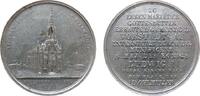 München Medaille Zinn Vorstadt Au (München) - auf die Fertigstellung der Mariahilfkirche, Kirchenansicht / Mehrzeiler, ca. 38,5 MM, fleckig -