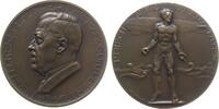 Luftfahrt Medaille Bronze Eckener Hugo - für Verdienste um die Zeppelin-Eckener-Spende, Führer des LZ 126 bei der Amerikafahrt, Büste nach links / -