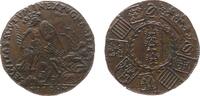 Jetons Jeton Kupfer Charles III. (1545-1608), Lothringen, Justitia neben gestürztem Krieger / Sieben Wappen um gekrönte Alerionbinde, ca. 27, -