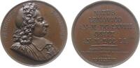 Frankreich Suitenmedaille Bronze dAguesseau Henri François (1668-1751) - Kanzler von Frankreich - France, Büste nach rechts / Mehrzeiler, v. Rogat, ca. 4 -