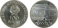 Ungarn 100 Forint Ag Budapest, etwas berieben -
