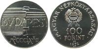 Ungarn 100 Forint Ag Budapest, etwas angelaufen -