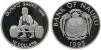 Nauru 10 Dollar Ag Olympiade Gewichtheber -