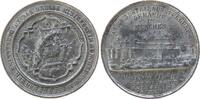 München Medaille Zinn Maximilian II. Joseph (1848-1864) - auf das große Musikfest in München, Bayern, Laute im Kranz / Gebäude der Industrieausst -