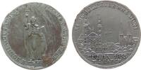 Städte Medaille Bronze versilbert Fulda - Stadt, auf die 11. Säkularfeier des Todes der Heiligen Bonifatius, Bonifatius stehend / Fuldaer Dom un -