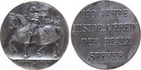 Speyer Medaille WM Speyer - zum 100jährigem Bestehen des Historischen Vereins, Bannerträger zu Pferde / Mehrzeiler, entfernte Öse, ca. 32,2 MM -