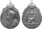 Wilhelm II. (1888-1918) tragbare Medaille Silberguß Wilhelm II. (1888-1918) - auf sein 25. Regierungsjubiläum, gewidmet von der Schützengilde, Brustbild nach links / Adle -