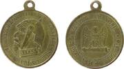Napoleon tragbare Medaille Bronze Napoleon III (1852-1870) - satirische Medaille, Spottmedaille, Napoleon mit Pickelhaube und Halseisen (Sedan) ohne Kette -