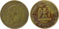 Napoleon Medaille Messing Napoleon III (1852-1870) - satirische Medaille, Spottmedaille, Napoleon mit Pickelhaube und Halseisen (Sedan) ohne Kette -