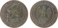 Napoleon Medaille Bronze Napoleon III (1852-1870) - satirische Medaille, Spottmedaille, Sedan, Napoleon mit Pickelhaube und Halseisen (Sedan) / Va -